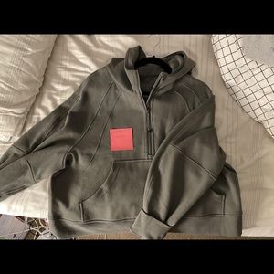 Lululemon scuba 1/2 zip grey sage xl/xxl